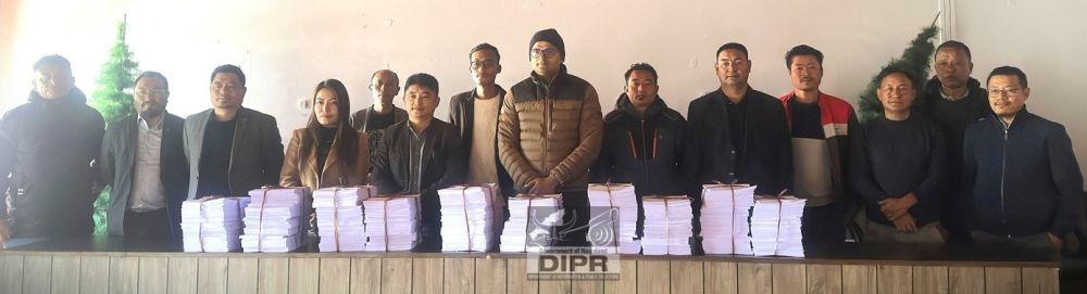 DC Kohima, Kumar Ramnikant, IAS along with other officials during the distribution of final electoral roll 2025 held at DC’s Conferene Hall, Kohima on January 10. (DIPR Photo)